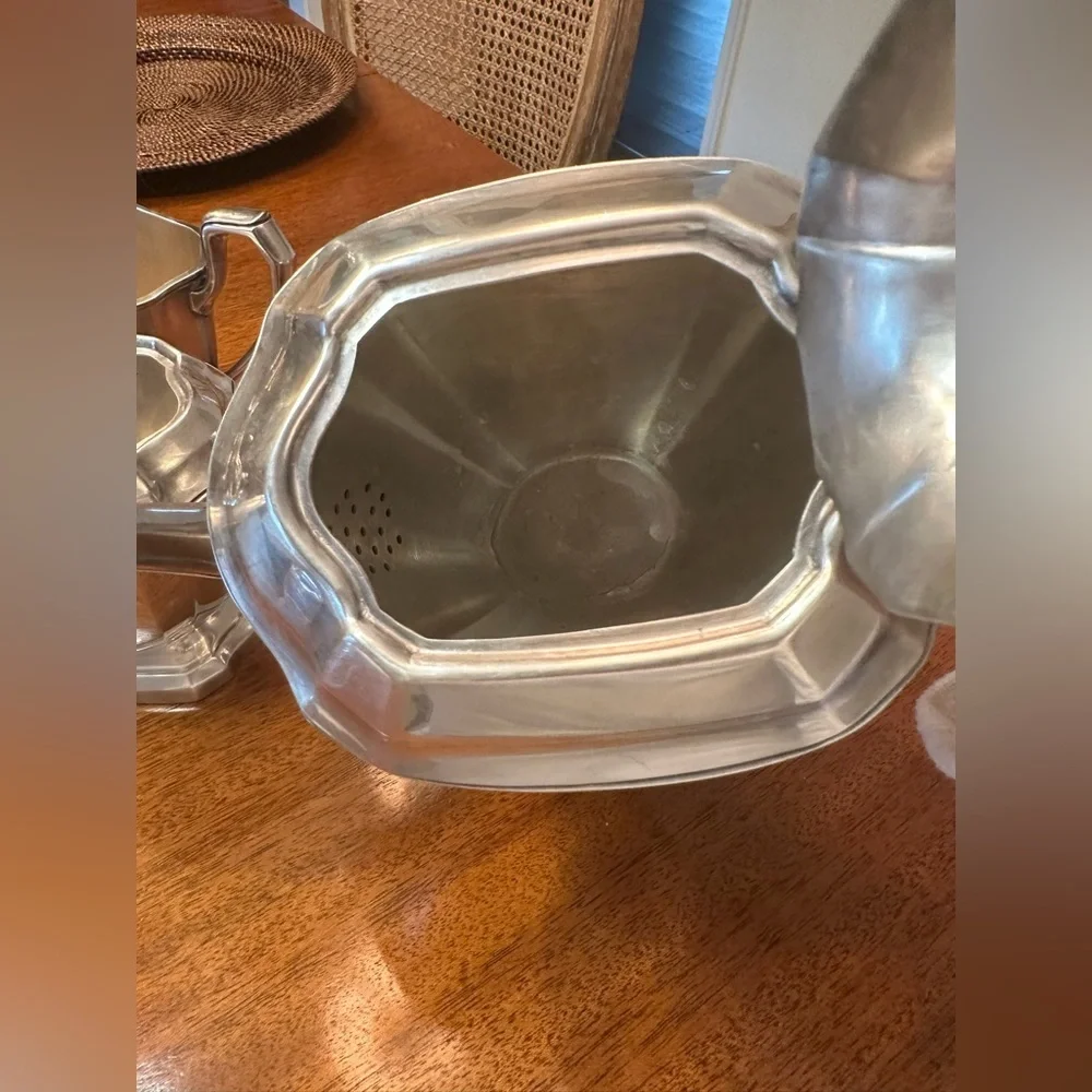 Reed And Barton Triple Plate Coffee Sugar And Creamer Set #4040